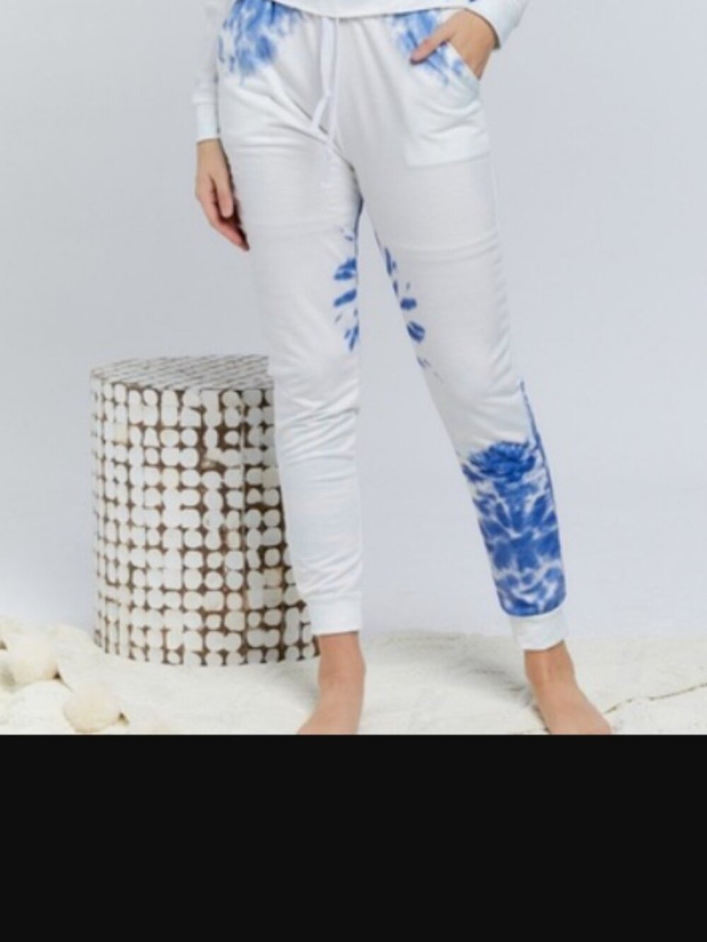 NWT Davi & Dani Blue Tie Dye Jogger Pants | Size 3XL